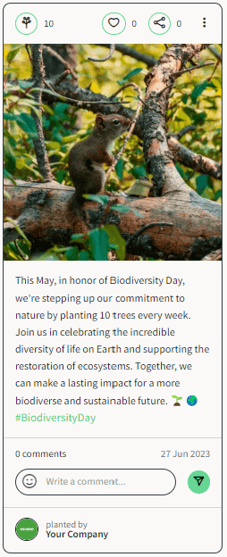 Trees planted Biodiversity Day 1