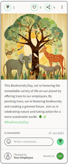 Tree gift Biodiversity Day