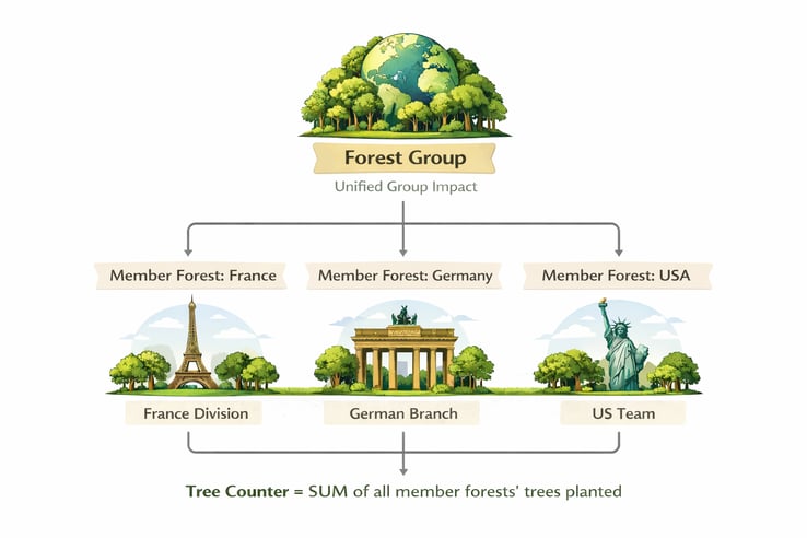 Managing multiple forests with a Forest Group
