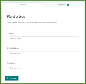 Plant trees from Microsoft Forms with Power Automate
