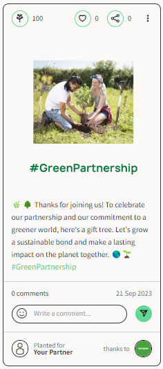 GreenPartnership tree gift example